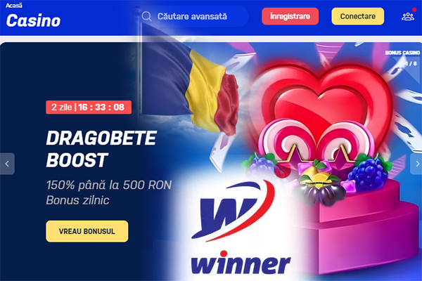Winner Casino Profită de Pachetul de Bun Venit 5000 RON și 1000 Rotiri ...